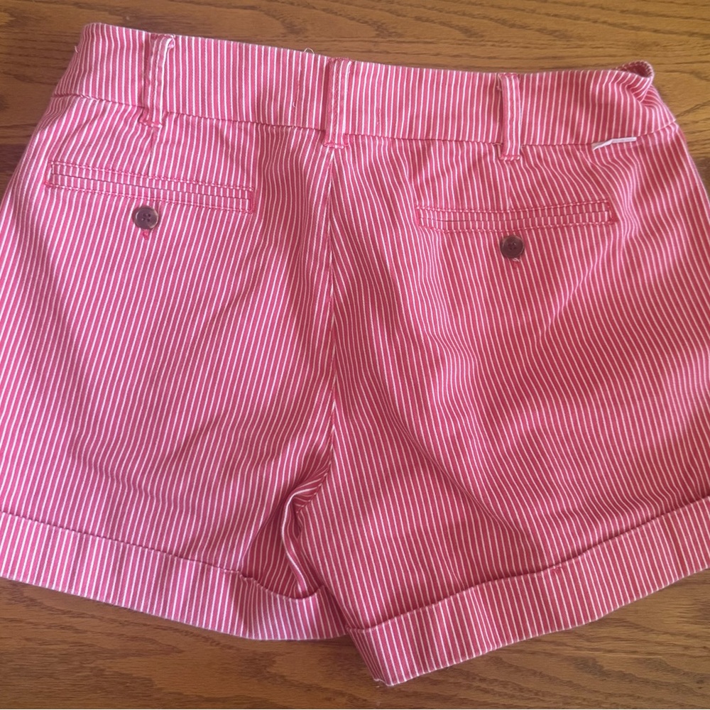 Dear John Women's Pink and White Striped Shorts - Picture 4 of 4